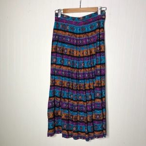 Vintage Multicolor A-Line Skirt